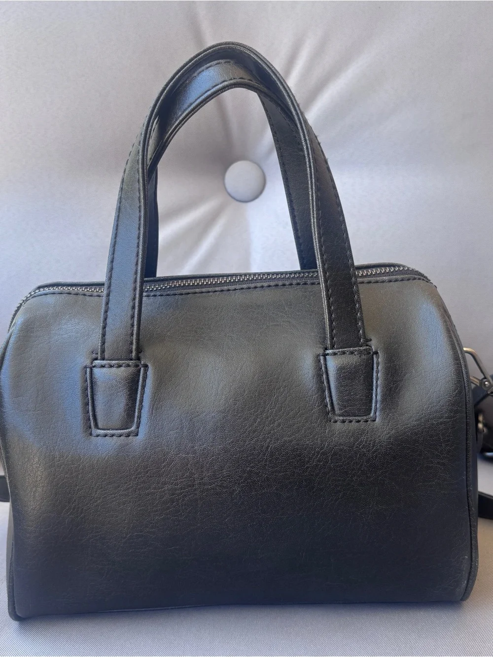 Matt & Nat Mitsuko Black Vegan Leather Convertible Satchel with Crossbody Strap